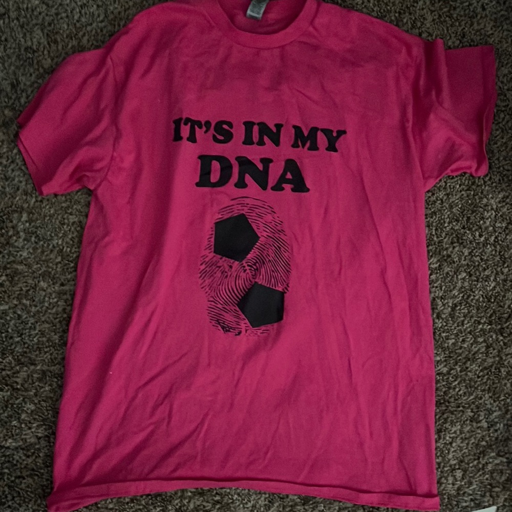 pink soccer t-shirt